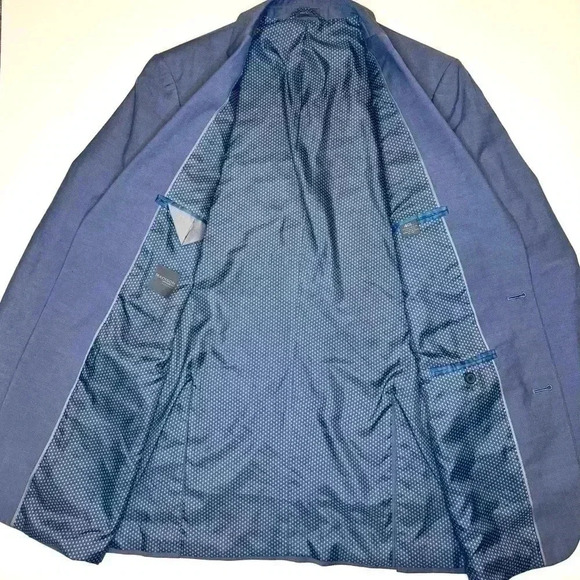 Madison Mens Modern Fit Suit Jacket Sport Coat   Blazer Size- 40L  Two Button - Picture 8 of 10